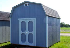 makes a great tack room or garden shed. This box-shaped shed 